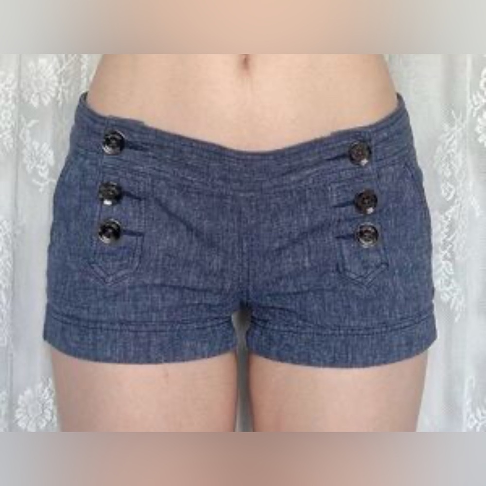 Express Sailor Denim Linen Shorts